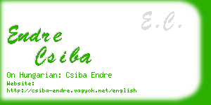 endre csiba business card